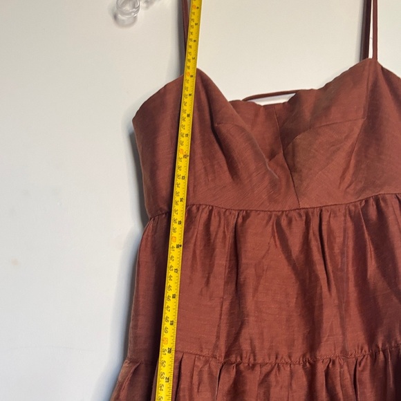 Chic Strapless Rust Dress - Picture 9 of 12